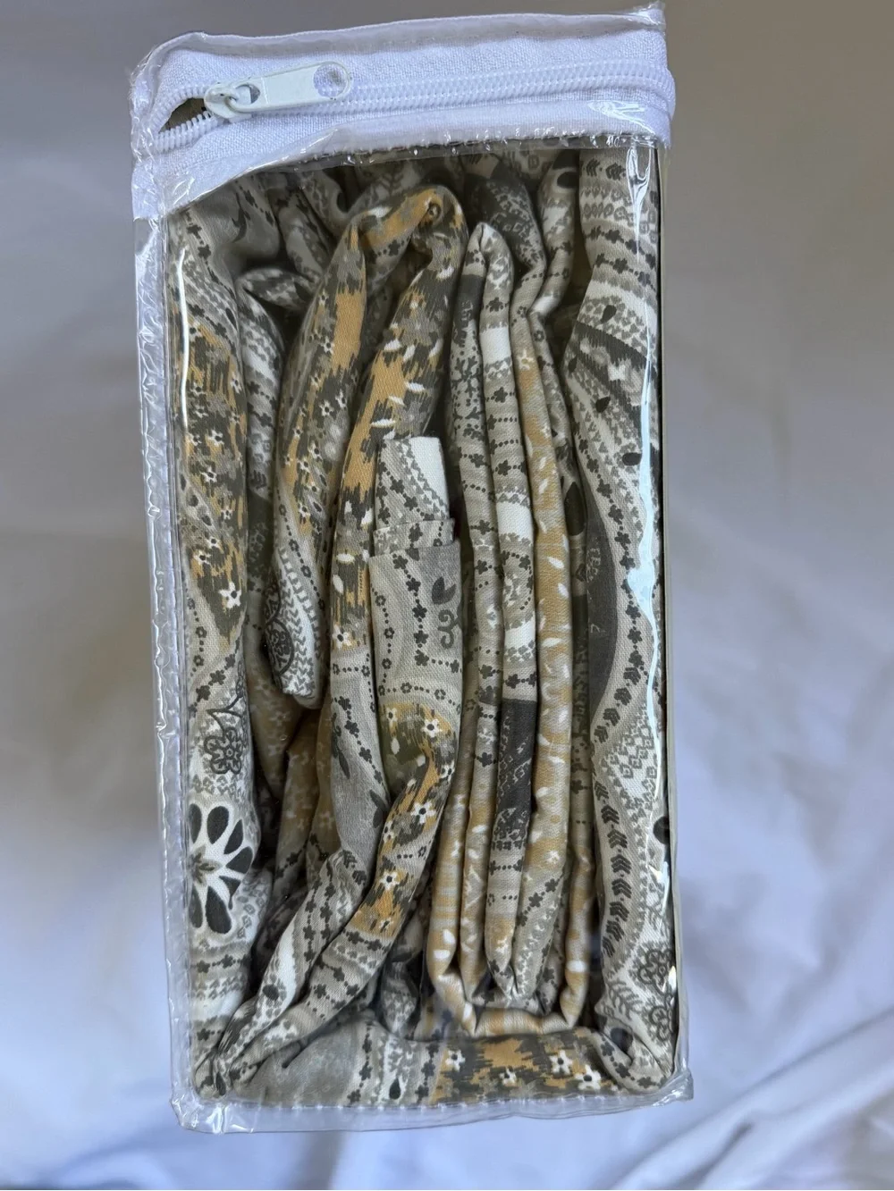 Milano King Duvet Set 3 PC 300 TC 100% Cotton Sateen Paisley Gray Gold New